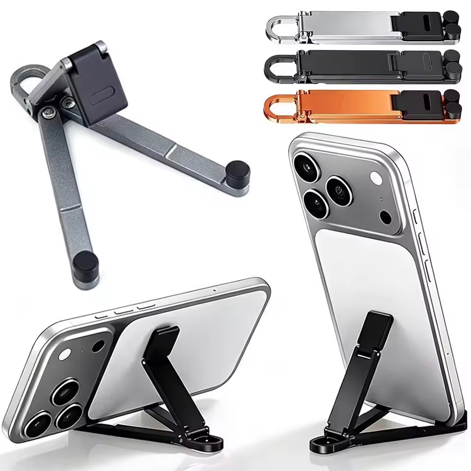 Desk Phone Stand - Penyangga Ponsel Lipat dengan Gantungan Kunci,