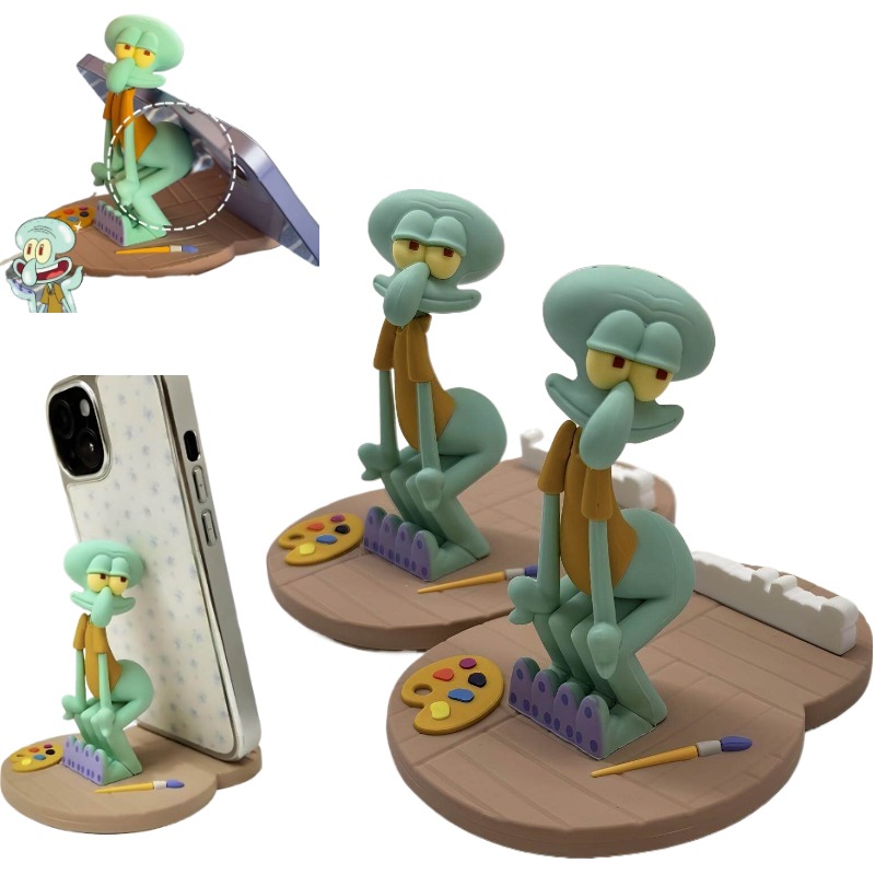 Phone Accessories In China - Penyangga Ponsel Magnetik SpongeBob Squidward KKV
