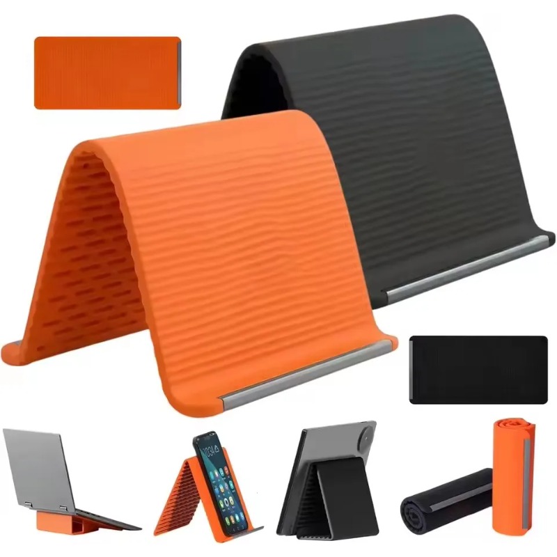 Desk Phone Stand - Penyangga Ponsel Silikon Lipat Fleksibel, Portabel,