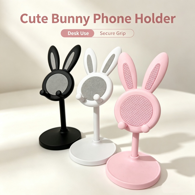 Desk Phone Stand - Penyangga Ponsel Kelinci Lucu, Dudukan Ponsel