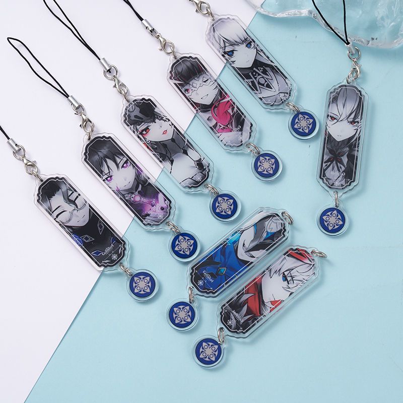 Phone Accessories Keychain - 8 Buah Gantungan Kunci Anime Genshin