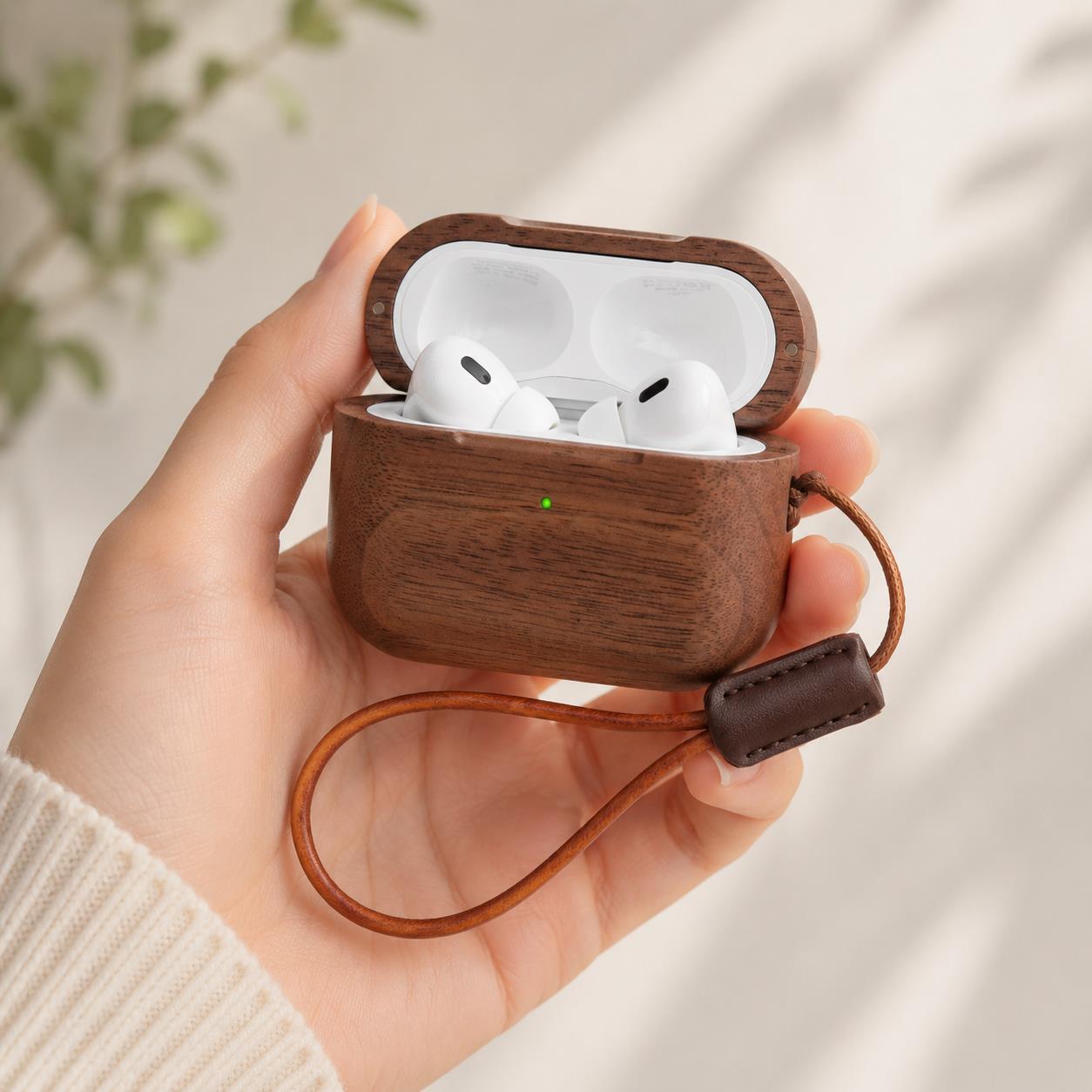 Airpod Case Cover - Casing AirPods Kayu Walnut Mewah Tahan