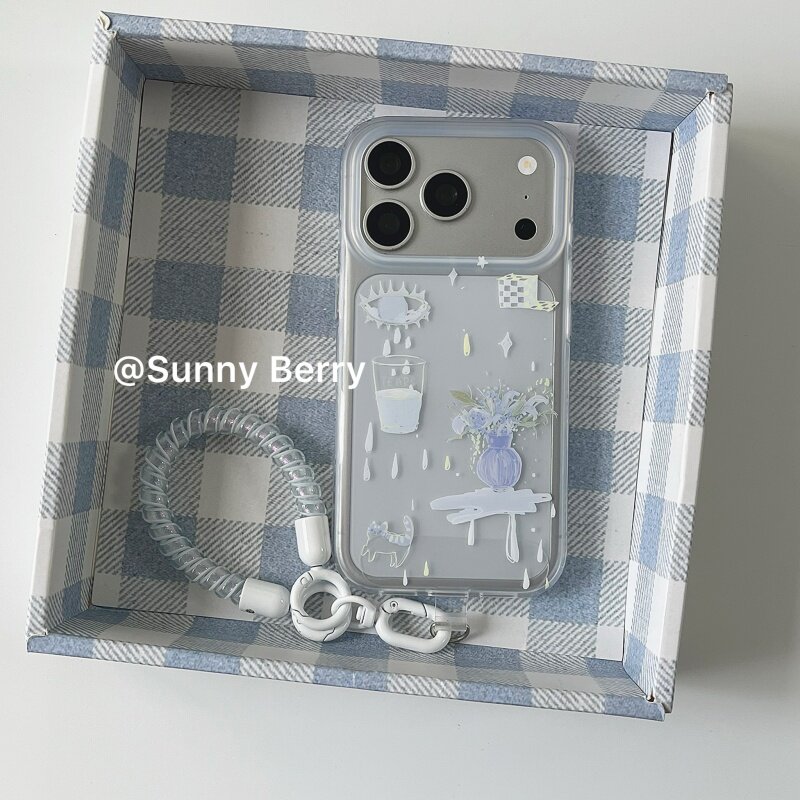 Y2K Phone Accessories - Casing Ponsel Ilustrasi Vas Air Mata