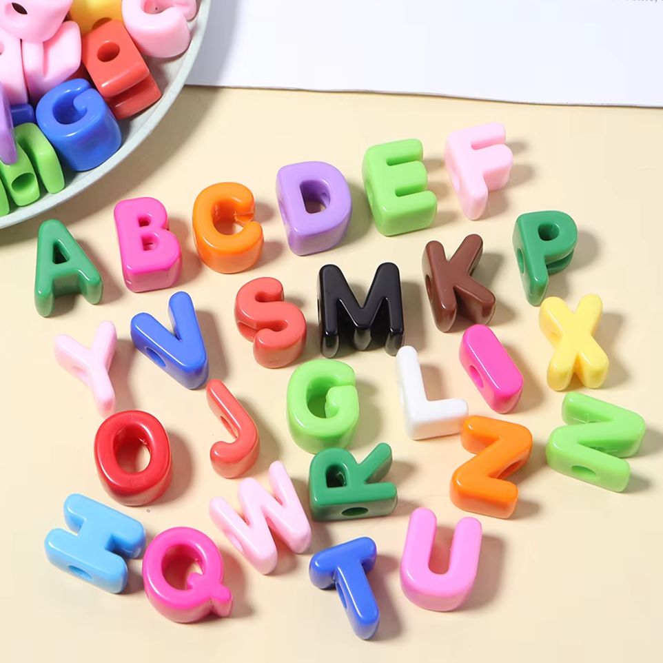 Phone Accessories Beads - 10 Buah Manik-manik Huruf A-Z Manik-manik