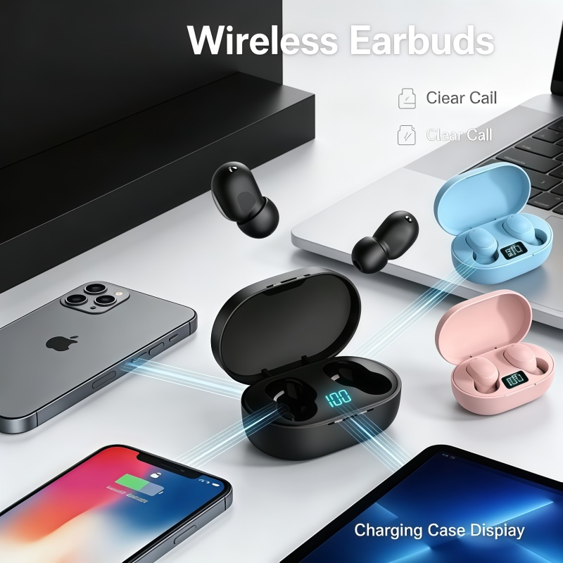 2026 TWS E6S Fone Earphone Blu - Bluetooth Earphone Tws ulasan dan harga