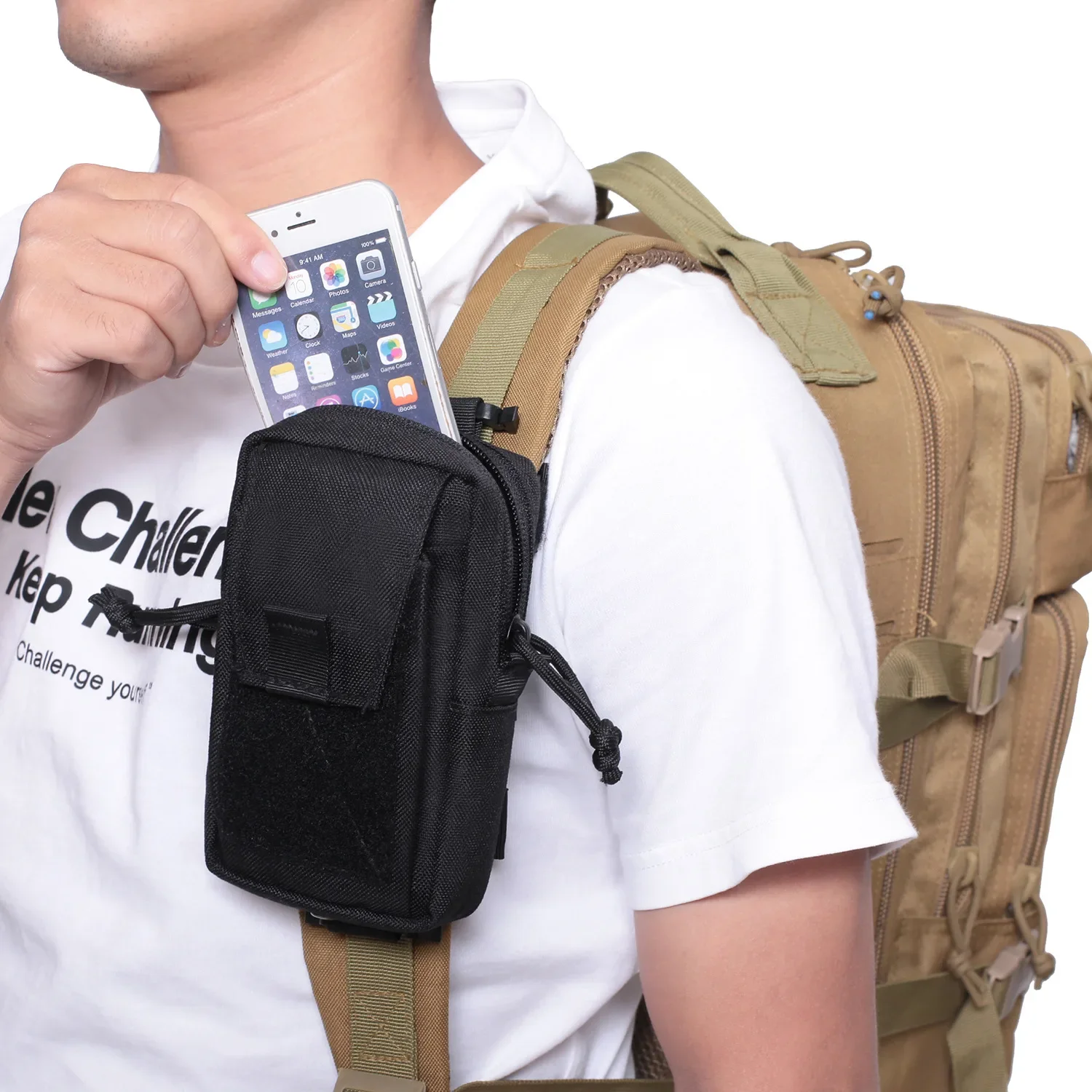 Tas Pinggang Molle dengan Tali - Phone Accessories For Running ulasan dan harga