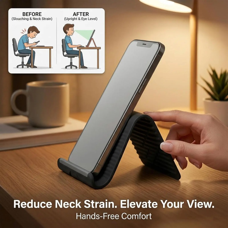Penyangga Ponsel Silikon Lipat - Desk Phone Stand ulasan dan harga