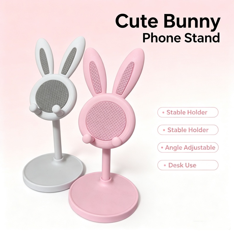 Penyangga Ponsel Kelinci Lucu, - Desk Phone Stand ulasan dan harga