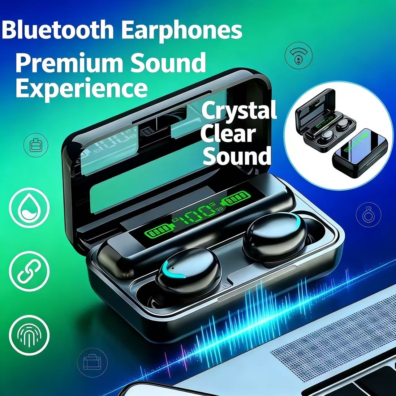 Headphone nirkabel F9 TWS 2026 - Bluetooth Earphone Tws ulasan dan harga