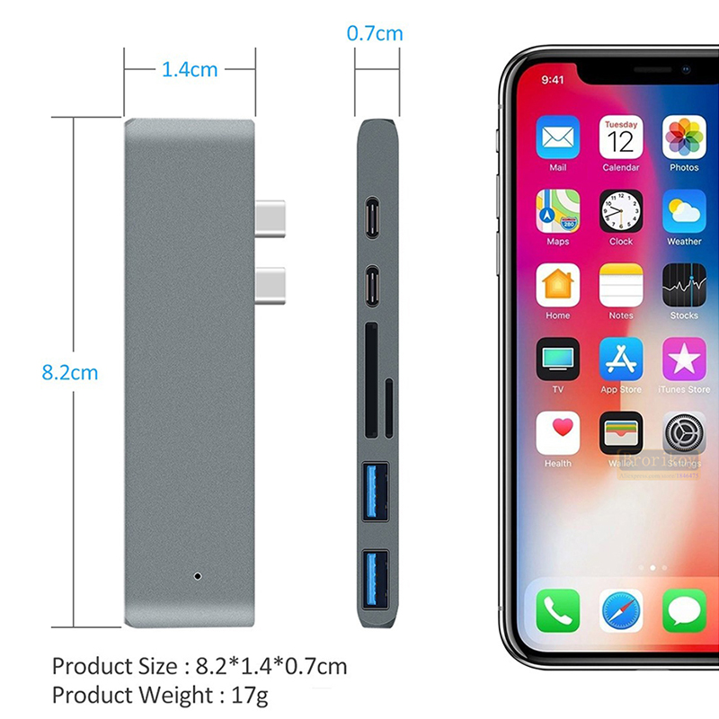 USB C Hub USB-C Duo 7-in-2 unt - Micro Sd Card ulasan dan harga