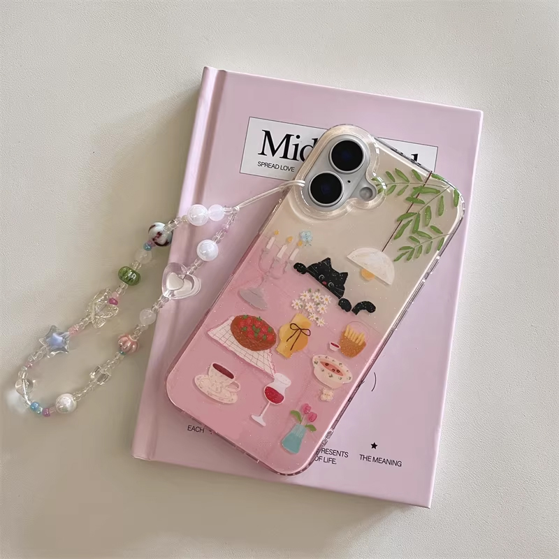 Casing HP Kartun Kucing Hitam  - Y2K Phone Accessories ulasan dan harga