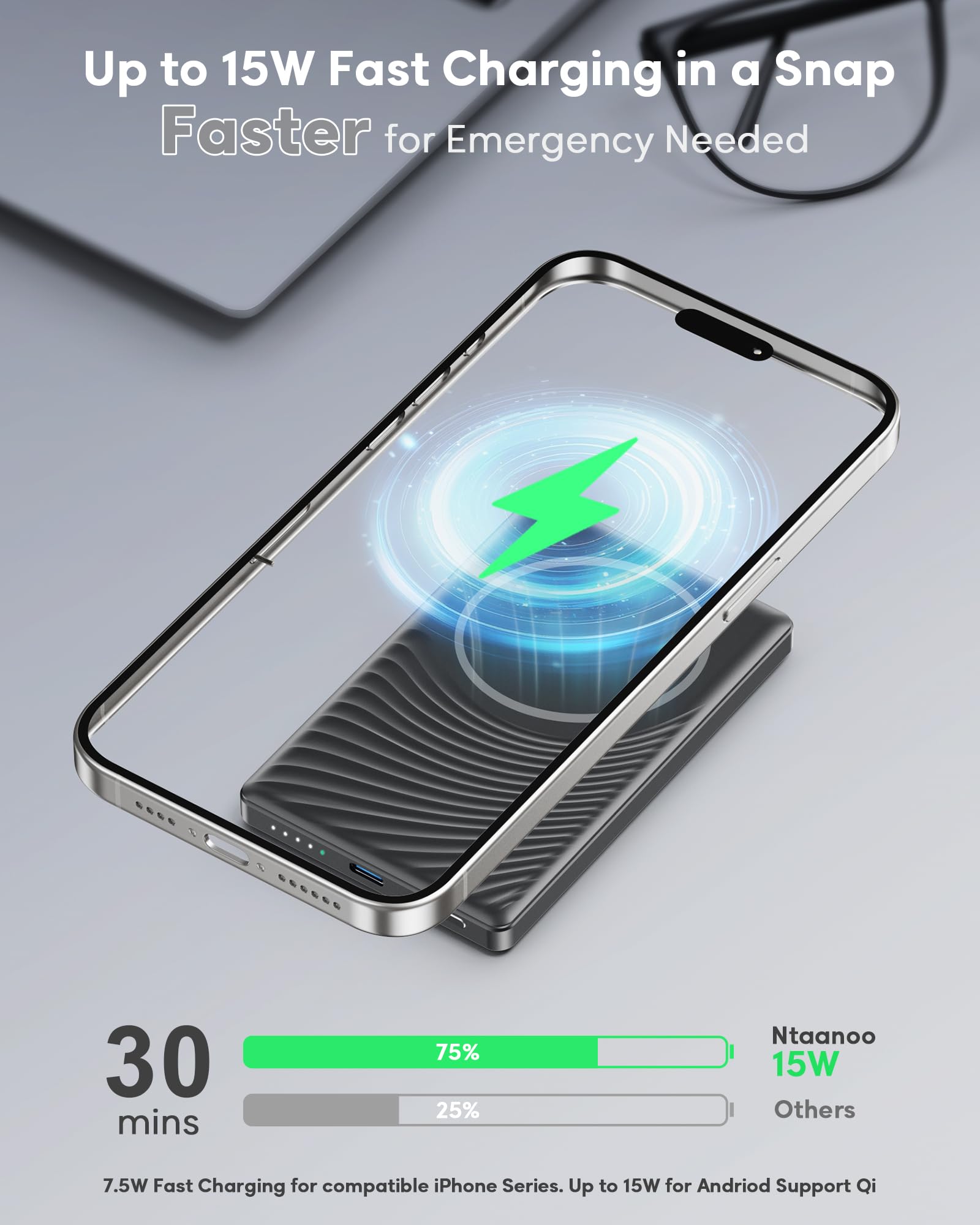 Power Bank Magnetik 5000mAh, P - Phone Accessories Wholesale ulasan dan harga